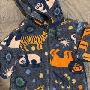 Patagonia Kids' Blue and Orange Fleece Jacket